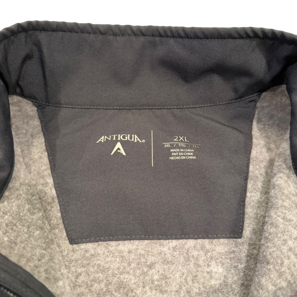 Antigua Boston Celtics Mens 2XL Full Zip Fleece Jacket Heather Grey Black‎ NBA - Picture 6 of 9
